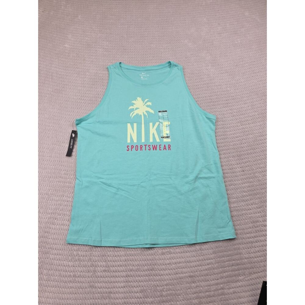 Nike Shirt Womens Large Sleeveless Tank Loose Fit Gym Active New